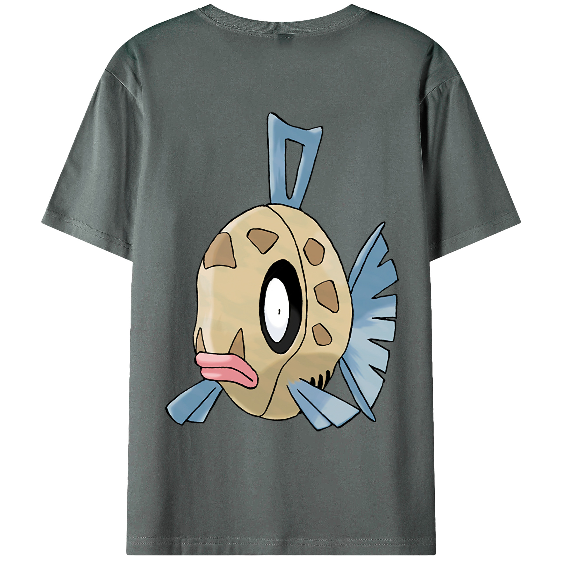 （画像用） ポケットモンスター Pokémon 綿100％ メンズ半袖Tシャツ（バックプリント） 通気性
